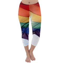 Pride Flag Capri Winter Leggings  by trendistuff