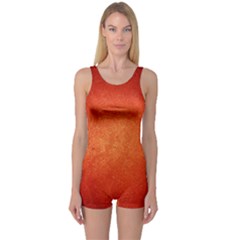 Orange Dot Art One Piece Boyleg Swimsuit by trendistuff