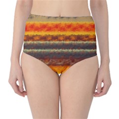 Fading Shapes Texture High-waist Bikini Bottoms by LalyLauraFLM