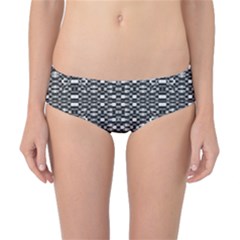 Black And White Geometric Tribal Pattern Classic Bikini Bottoms by dflcprintsclothing