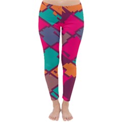 Pieces In Retro Colors Winter Leggings by LalyLauraFLM