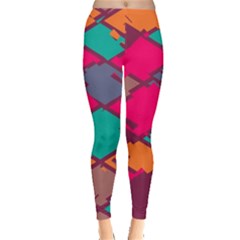 Pieces In Retro Colors Leggings by LalyLauraFLM