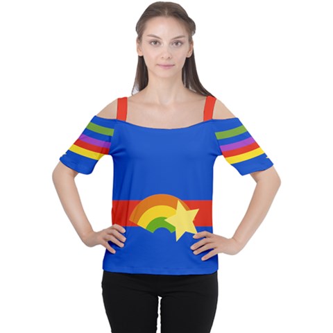 Rainbow Women s Cutout Shoulder Tee by Ellador