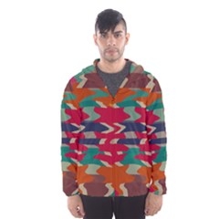 Retro Colors Distorted Shapes Mesh Lined Wind Breaker (men) by LalyLauraFLM