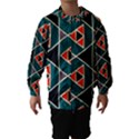 Triangles in retro colors pattern Hooded Wind Breaker (Kids) View1