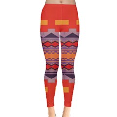 Rhombus Rectangles And Triangles Leggings by LalyLauraFLM