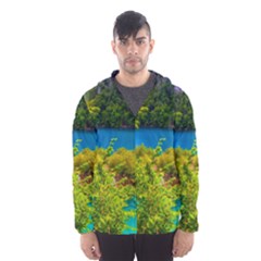 Plitvice, Croatia Hooded Wind Breaker (men) by trendistuff