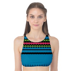 Chevrons And Triangles Tank Bikini Top by LalyLauraFLM