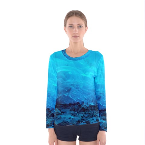Mendenhall Ice Caves 3 Women s Long Sleeve T-shirts by trendistuff