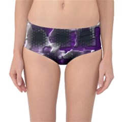 Fading Holes Mid-waist Bikini Bottoms by LalyLauraFLM