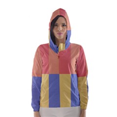 4 Squares Hooded Wind Breaker (women) by LalyLauraFLM