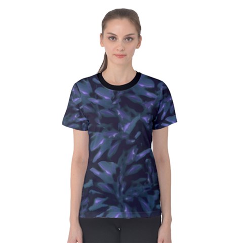 Tropical Dark Patterned Women s Cotton Tee by dflcprintsclothing