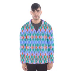 Pastel Rhombus Patternmesh Lined Wind Breaker (men) by LalyLauraFLM