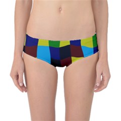 Distorted Squares In Retro Colors Classic Bikini Bottoms by LalyLauraFLM