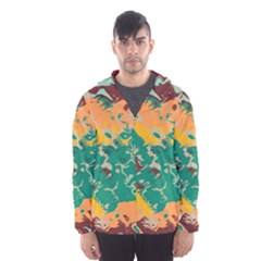 Texture In Retro Colors Mesh Lined Wind Breaker (men) by LalyLauraFLM