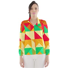 Retro Colors Shapes Wind Breaker (women) by LalyLauraFLM