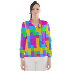 Colorful Tetris Shapes Wind Breaker (women) by LalyLauraFLM