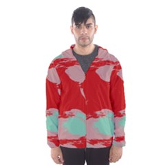 Red Pink Green Texture Mesh Lined Wind Breaker (men) by LalyLauraFLM