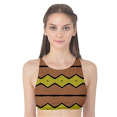 Rhombus And Waves Tank Bikini Top by LalyLauraFLM