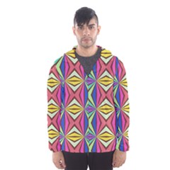 Connected Shapes In Retro Colors  Mesh Lined Wind Breaker (men) by LalyLauraFLM