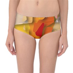 Red Spot Mid-waist Bikini Bottoms by hennigdesign