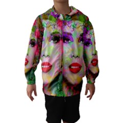 Flowers In Your Hair Hooded Wind Breaker (kids) by icarusismartdesigns