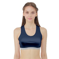 Navy Blue & Grey Sports Bra  by GalaxySpirit