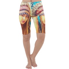 Indian 14 Cropped Leggings by indianwarrior