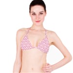 soft Pink Damask Pattern Bikini Top