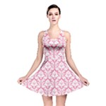 soft Pink Damask Pattern Reversible Skater Dress