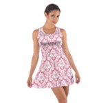 soft Pink Damask Pattern Cotton Racerback Dress