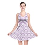 Lilac Damask Pattern Reversible Skater Dress