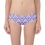 Royal Purple Damask Pattern Classic Bikini Bottoms