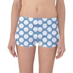 Blue Polkadot Reversible Boyleg Bikini Bottoms by Zandiepants