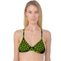 Woven Jungle Leaves Mandala Reversible Tri Bikini Top View1