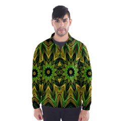 Woven Jungle Leaves Mandala Wind Breaker (men) by Zandiepants