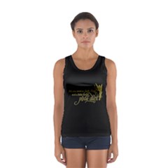 Faith, Trust, And A Little Pixie Dust In Black/gold Tank Top  by GalaxySpirit