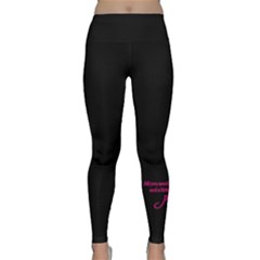 Pixie Dust  In Pink/black Yoga Leggings  by GalaxySpirit