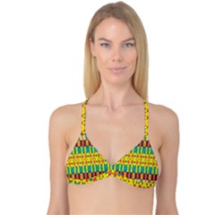 Shapes And Stripes  Reversible Tri Bikini Top by LalyLauraFLM