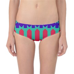 Purple Yellow Shapes  Classic Bikini Bottoms by LalyLauraFLM