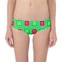 Green red squares pattern    Classic Bikini Bottoms View1