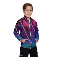 Jewel City, Radiant Rainbow Abstract Urban Wind Breaker (kids) by DianeClancy