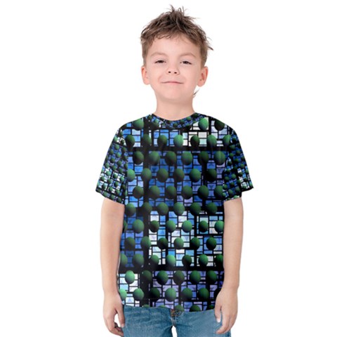 Looking Out At Night, Abstract Venture Adventure (venture Night Ii) Kid s Cotton Tee by DianeClancy