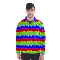 Colorful Abstract Collage Print Wind Breaker (men) by dflcprintsclothing