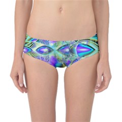 Abstract Peacock Celebration, Golden Violet Teal Classic Bikini Bottoms by DianeClancy