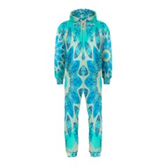 Blue Ice Goddess, Abstract Crystals Of Love Hooded Jumpsuit (kids) by DianeClancy