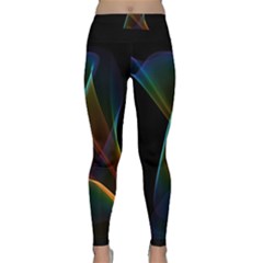 Abstract Rainbow Lily, Colorful Mystical Flower  Yoga Leggings by DianeClancy