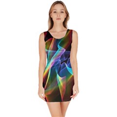 Aurora Ribbons, Abstract Rainbow Veils  Sleeveless Bodycon Dress by DianeClancy