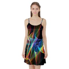 Aurora Ribbons, Abstract Rainbow Veils  Satin Night Slip by DianeClancy