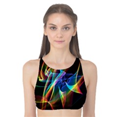 Aurora Ribbons, Abstract Rainbow Veils  Tank Bikini Top by DianeClancy
